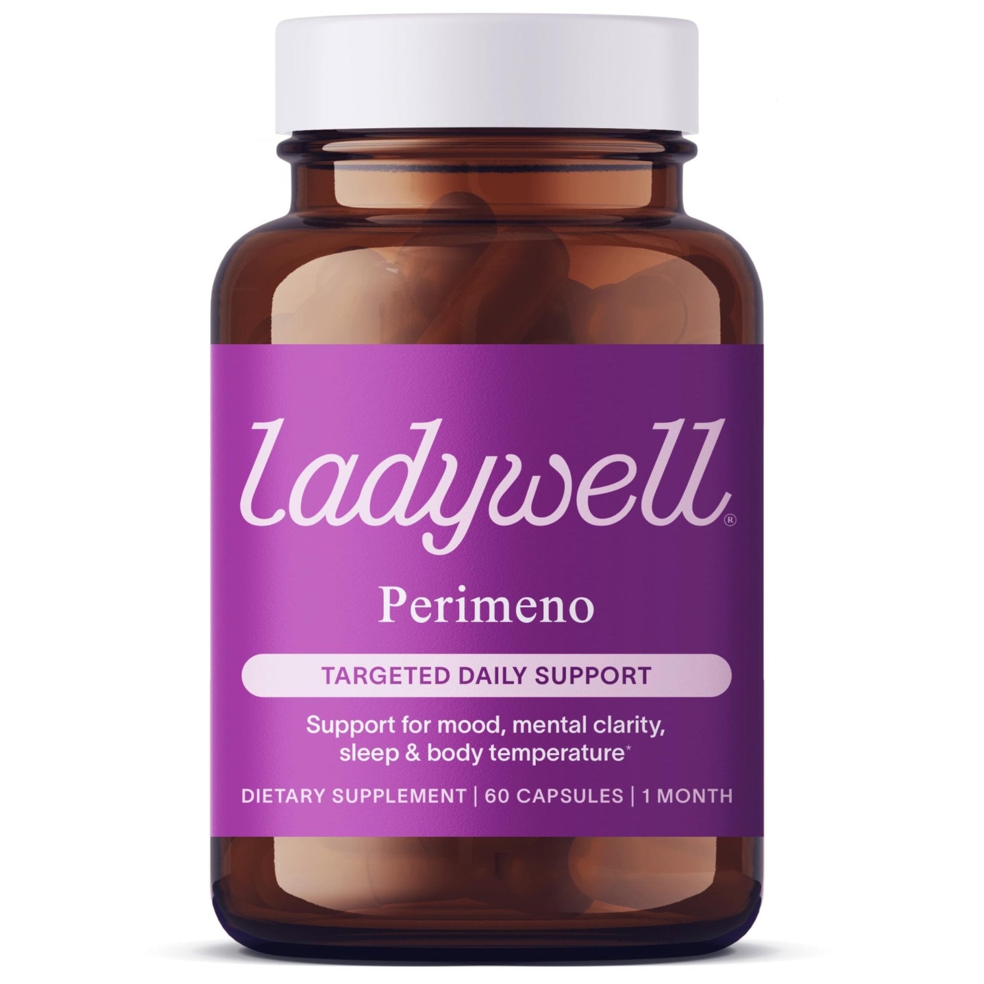 Ladywell Perimeno - Perimenopause Support - Support for Mood, Mental Clarity, Sleep & Hot Flashes - Black Cohosh, Reishi, Wild Yam, Holy Basil, Schisandra, Rhodiola, Siberian Rhubarb / 60 Veg Caps - Maple Wellness Supplements