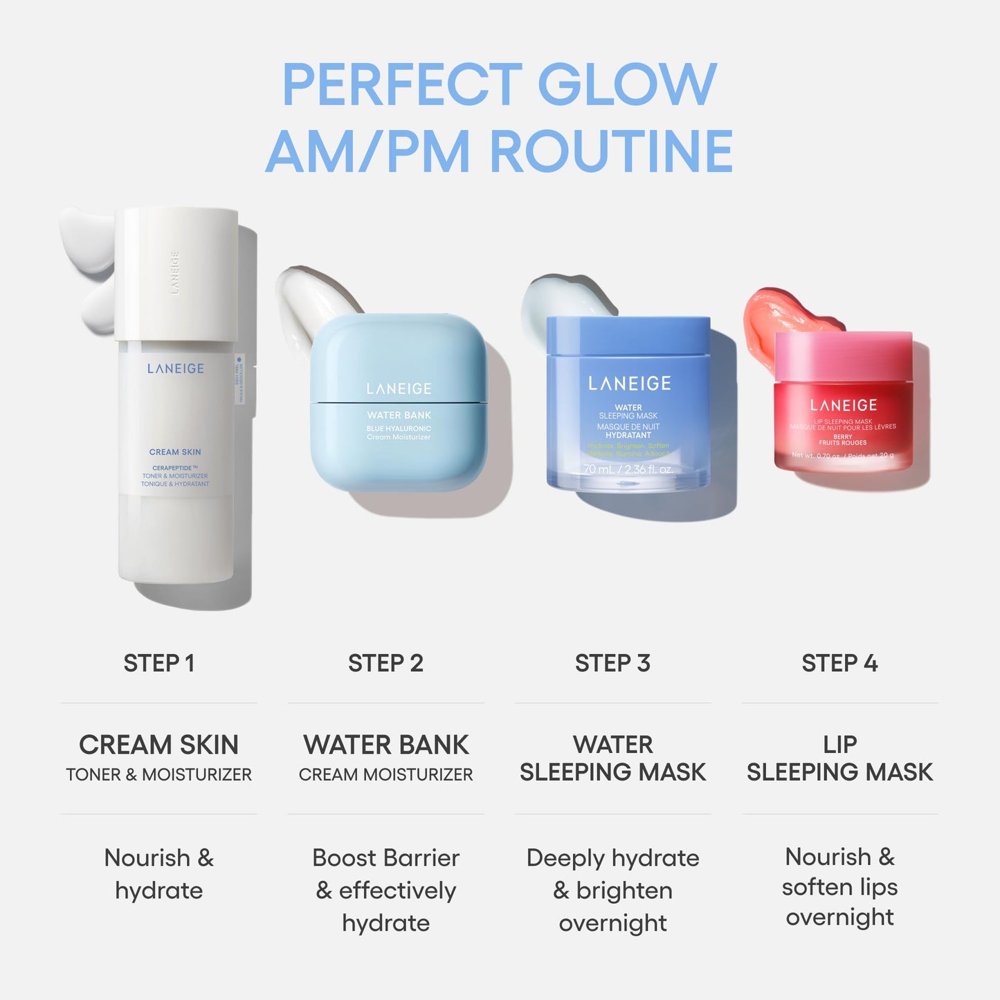 LANEIGE Cream Skin Toner & Moisturizer Mini: Lightweight Refillable Korean Milky Toner with Ceramide - Maple Wellness Supplements
