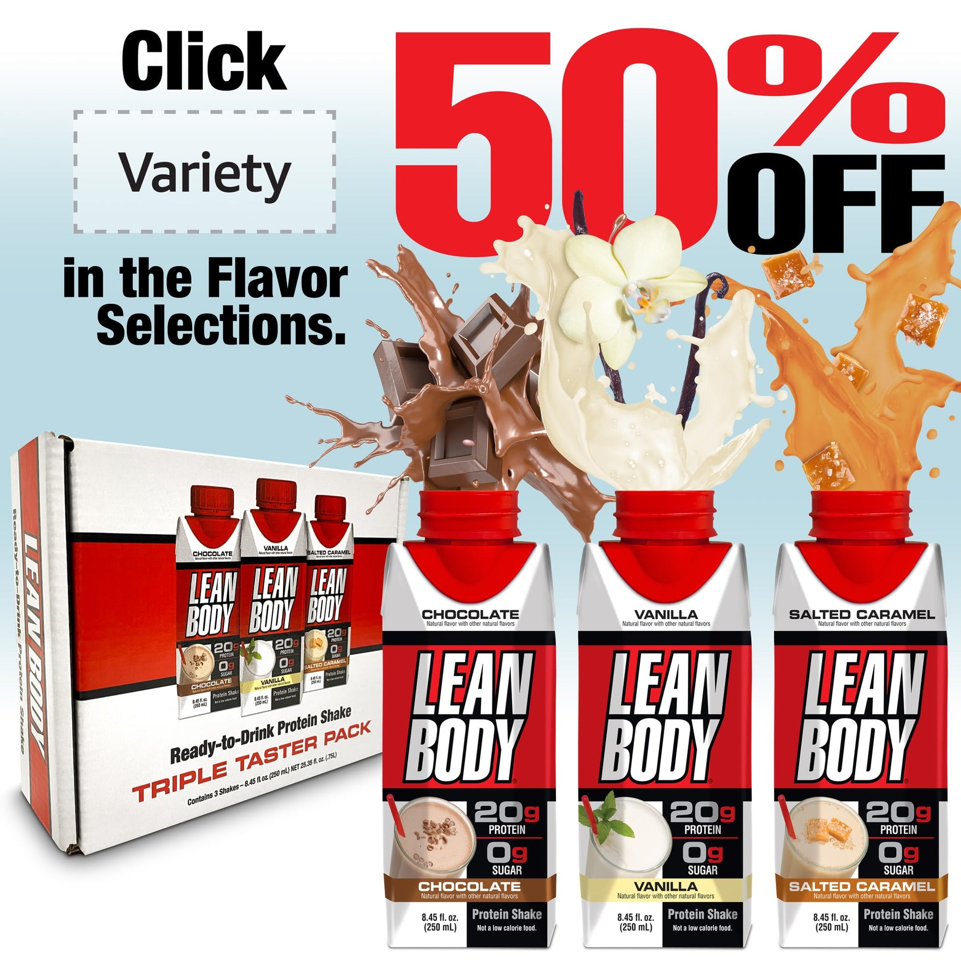 Lean Body Ready-to-Drink Banana Protein Shake, 40g Protein, Whey Blend, 0 Sugar - Maple Wellness Supplements