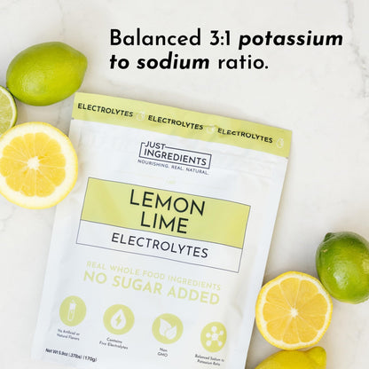 Lemon Lime Electrolytes – 30‑Serving Hydration Drink Mix with Coconut Water, Sea Salt, and Trace Minerals – Supports Energy, Recovery, and Electrolyte Balance* - Maple Wellness Supplements