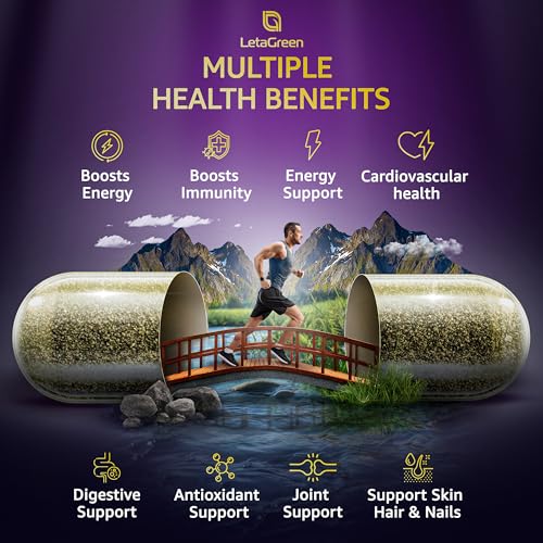 LetaGreen Irish Sea Moss Capsules – 120 Wildcrafted Sea Moss Pills with Black Seed Oil - Maple Wellness Supplements
