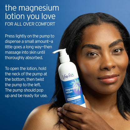 LIFE-FLO Unscented Magnesium Lotion - Highly Concentrated Magnesium Lotion for Kids and Adults - Soothes Overworked Muscles - Maple Wellness Supplements