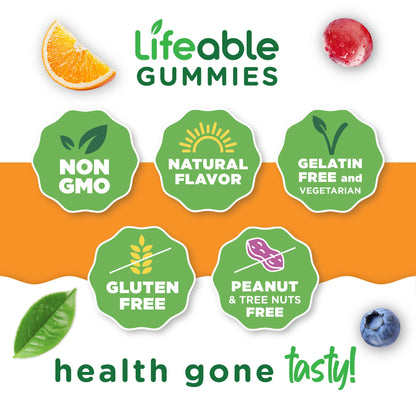 Lifeable Probiotics Gummies | 2 Billion CFU | Great Tasting Probiotic Gummies for Women | Probiotic Gummy for Gut Health and Immune Support - Maple Wellness Supplements