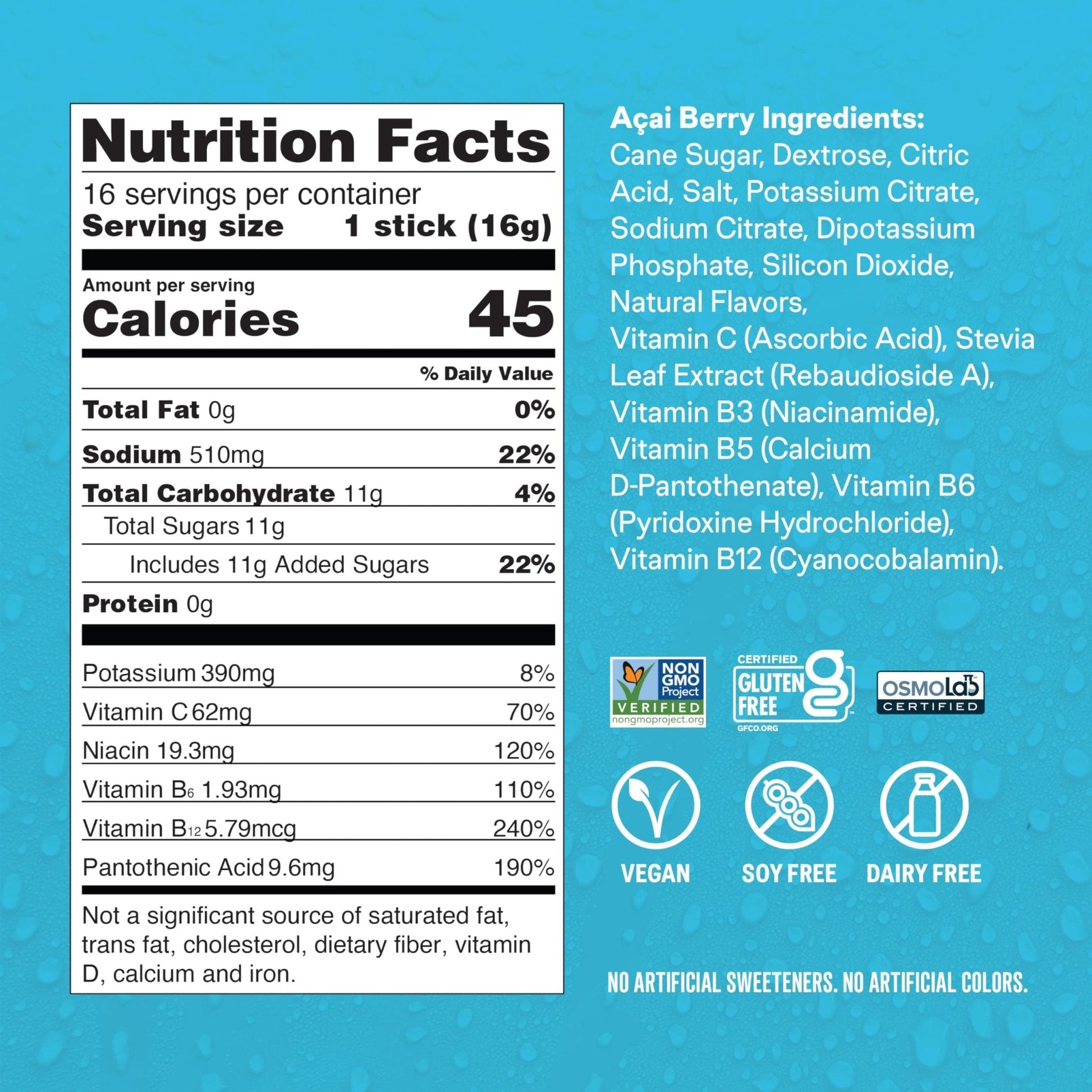 Liquid I.V.® Hydration Multiplier - Acai Berry | Electrolyte Powder Drink Mix | 3 Pack (48 Servings) - Maple Wellness Supplements