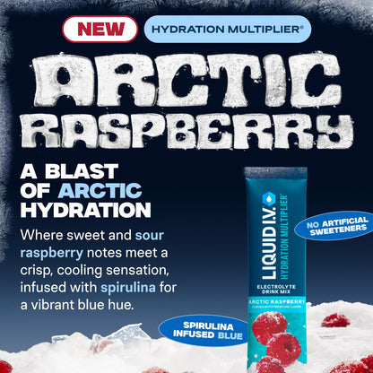 Liquid I.V.® Hydration Multiplier - Arctic Raspberry | Electrolyte Powder Drink Mix | 1 Pack (16 Servings) - Maple Wellness Supplements