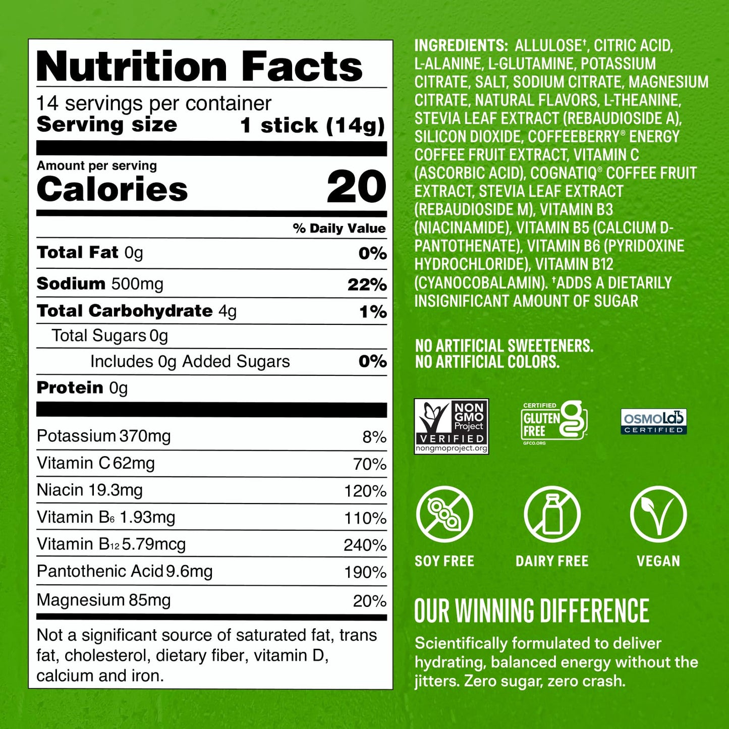 Liquid I.V.® Hydration Multiplier Sugar-Free + Energy - Blackberry Lemonade | Electrolyte Powder Drink Mix | 1 Pack (14 Servings) - Maple Wellness Supplements