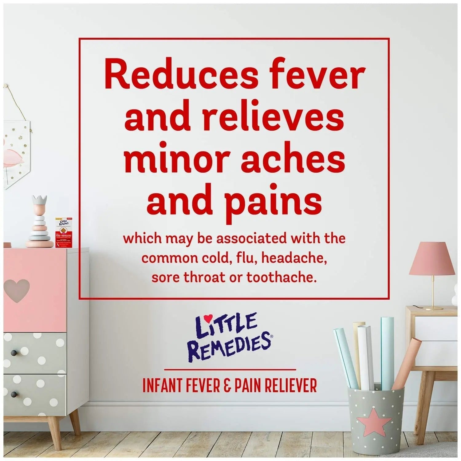 Little Remedies Infant Fever & Pain Reliever with Acetaminophen, Baby Medicine with No Artificial Sweeteners, Flavors or Dyes, Natural Berry Flavor, 2 Fl Oz, Pack of 2 - Maple Wellness Supplements
