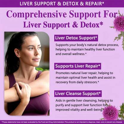 Liver Cleanse Detox & Repair Drops - Liquid Liver Support Tincture with Milk Thistle, Dandelion, Artichoke, TUDCA, NAC, Chanca Piedra - 15-in-1 Advanced Liver Detox Health Supplement - Vegan, Non-GMO - Maple Wellness Supplements