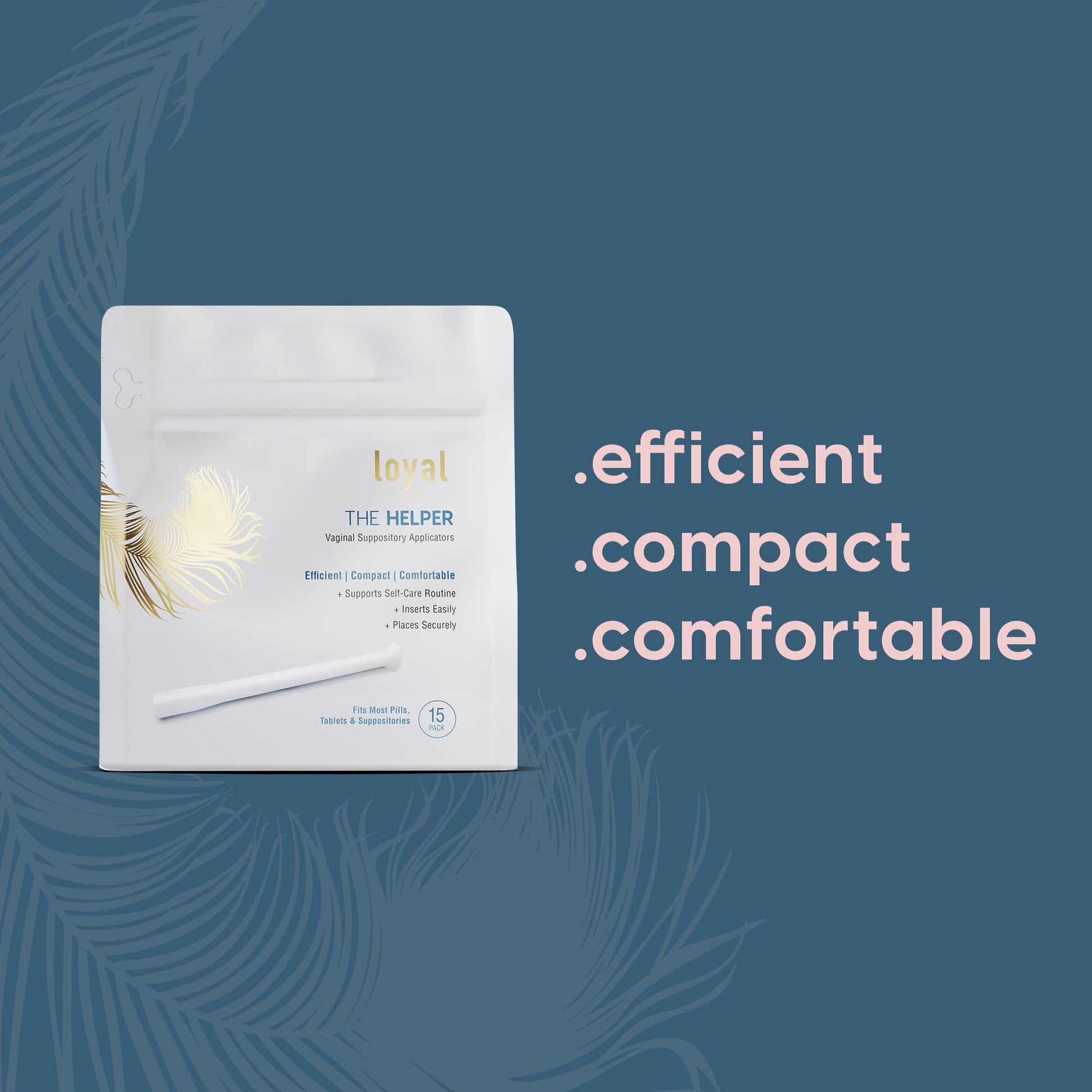 Loyal The Helper Suppository Applicators | Efficient | Compact | Comfortable | Fits Most Brands, Pills, Tablets and Boric Acid Suppositories (30-Pack) - Maple Wellness Supplements
