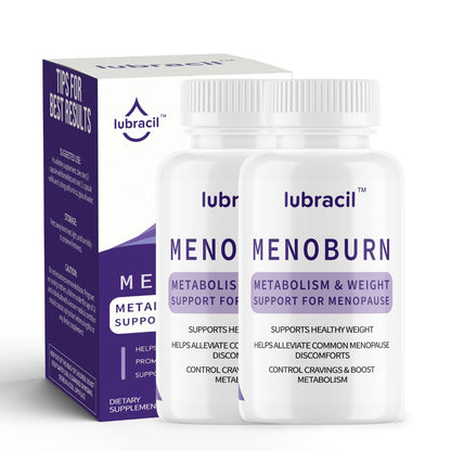 Lubracil Menoburn Perimenopause & Menopause Supplements for Women – Helps Metabolism, Estrogen & Wellness – Targets Hot Flashes, Bloating & Energy – 120 Count, 2 Pack - Maple Wellness Supplements