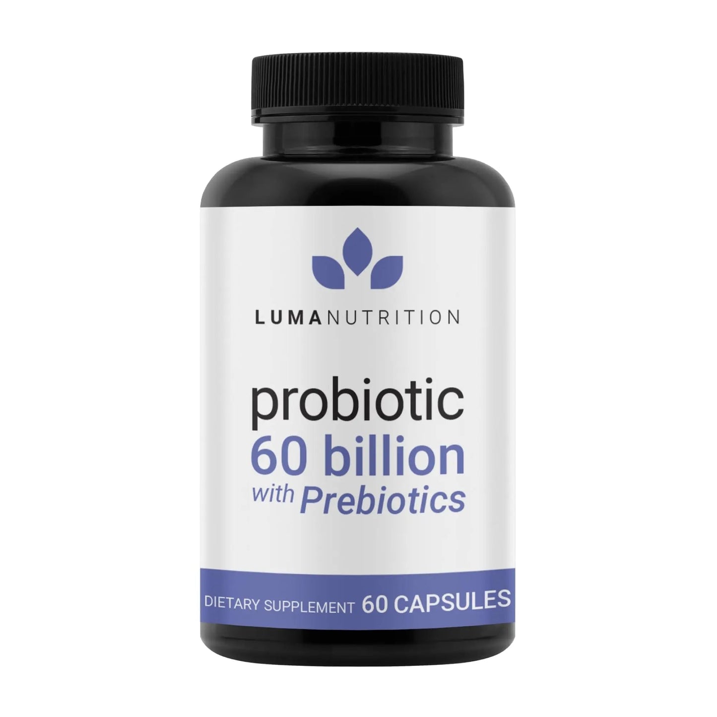 Luma Nutrition Probiotics 60 Billion CFU with Prebiotics - Probiotics for Women and Men - Formulated for Digestive Enzyme Health - Vegan & Gluten-Free - 60 Capsules - Maple Wellness Supplements