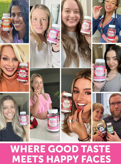 Lunakai USA Made Prebiotic + Probiotic Gummies for Women and Men - High Potency 5 Billion CFUs with Fibers - Non-GMO Gut Health Support - 3 Pack - Maple Wellness Supplements