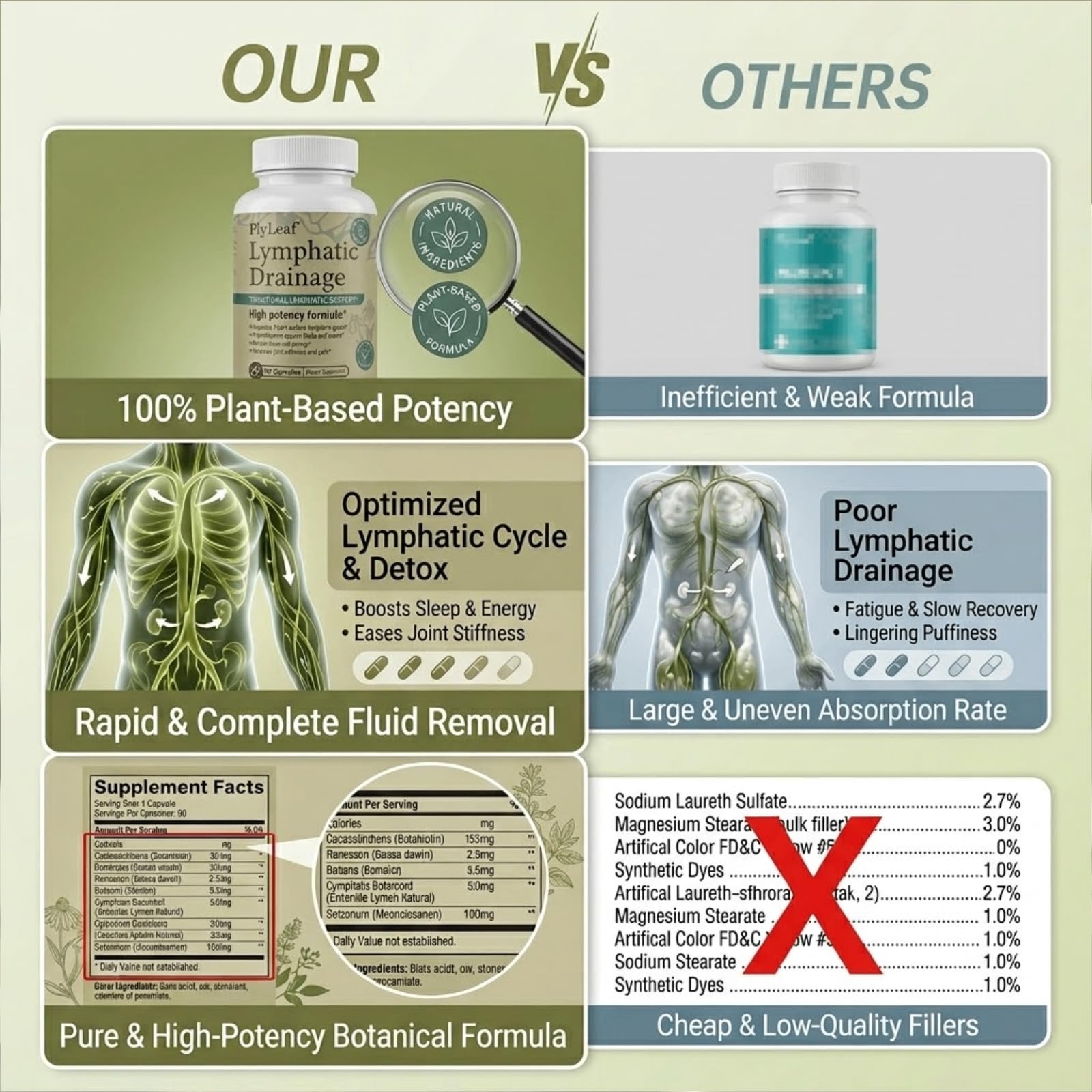 Lymphatic Drainage Capsules - 45-Day Body Reset with 500mg Echinacea & Dandelion - Supports Fluid Balance, Natural Energy & Joint Comfort - Non-GMO, 90 Capsules - Maple Wellness Supplements