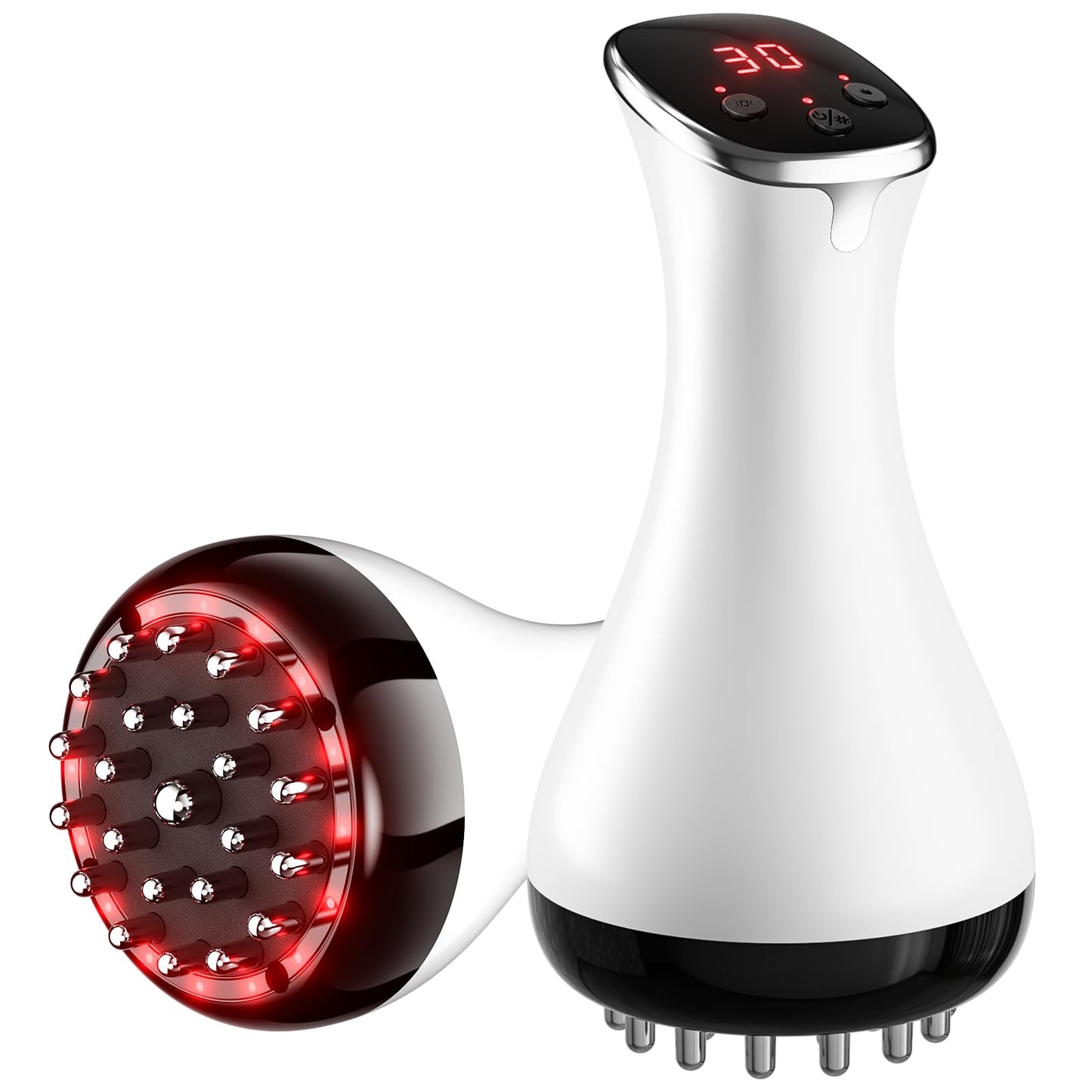 Lymphatic Drainage Massager, Anti Cellulite Massage Tool & Body Sculpting Machine with 30-Level Microcurrent, Light, Heat & Vibration for Legs, Arms & Belly, Helps Reduce Stretch Marks & Cellulite - Maple Wellness Supplements