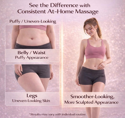 Lymphatic Drainage Massager for At-Home Body Care, Sculpting Massage Tool for Legs, Arms, Belly & Back, Helps Reduce Stretch Marks & Cellulite, Smooth Skin & Relax Muscles with Heat, Vibration & Light - Maple Wellness Supplements
