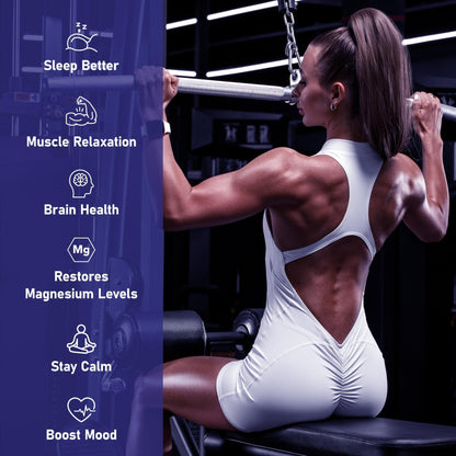Magnesium 7 Complex for Women 1600mg, Magnesium Glycinate 600mg 7 High Absorption Magnesium Supplement with Citrate, Malate, Chelate, Taurate, Gluconate, Aspartate & Ascorbate for Sleep, 60 Capsules - Maple Wellness Supplements