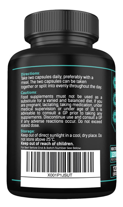 Magnesium Glycinate Supplements & Vitamin B6 - 120 High Strength Capsules - Maple Wellness Supplements