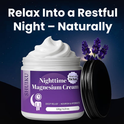 Magnesium Lotion for Sleep & Calm, Topical Magnesium Cream for Relaxation, Nightly Calm, Better Sleep, and for Leg Cramps & Pain - Maple Wellness Supplements