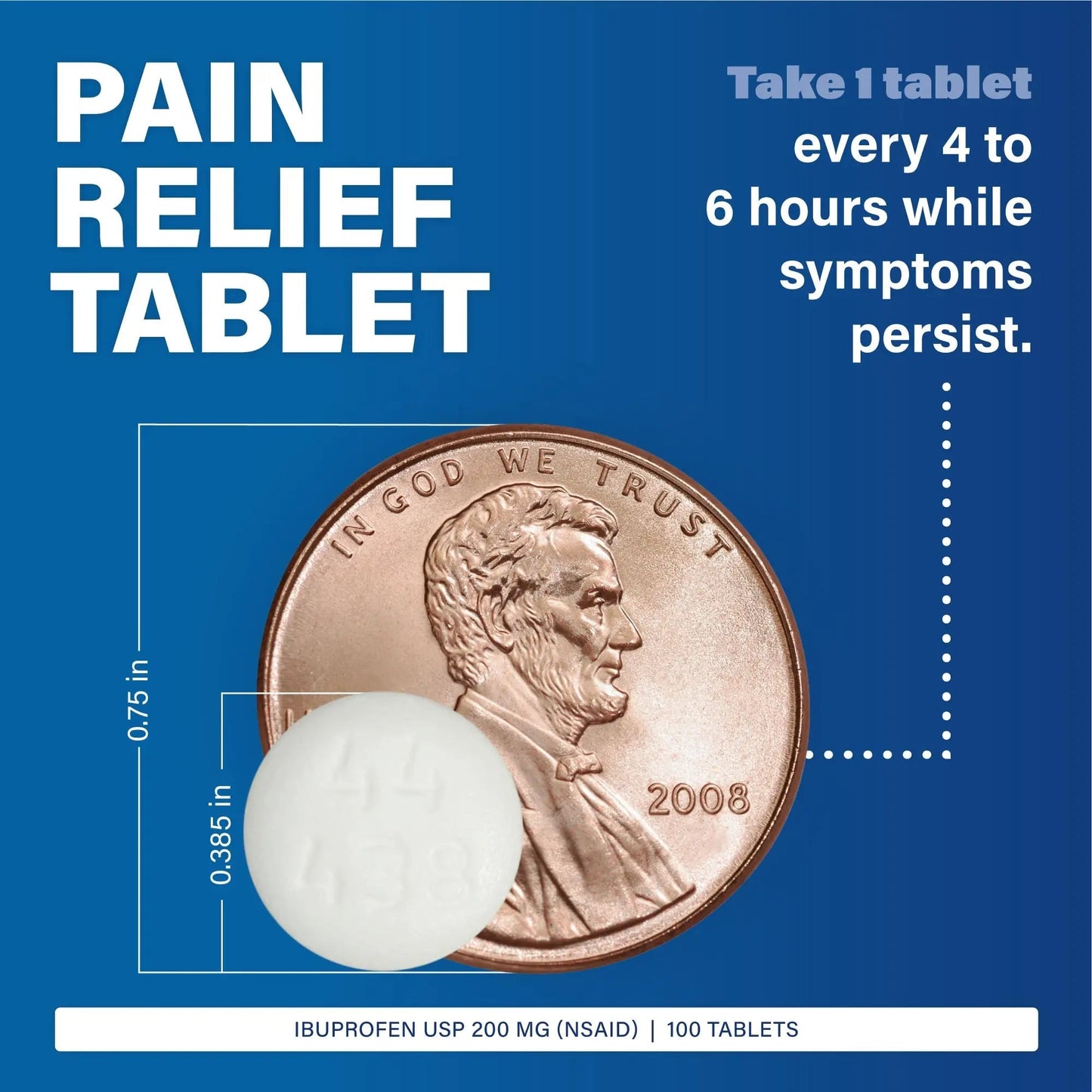 MAJOR Dye-Free Ibuprofen Tablets 200 mg - Helps Temporarily Reduce Fevers - Offers Pain Relief - 100 Tablets (1-Pack) - Maple Wellness Supplements