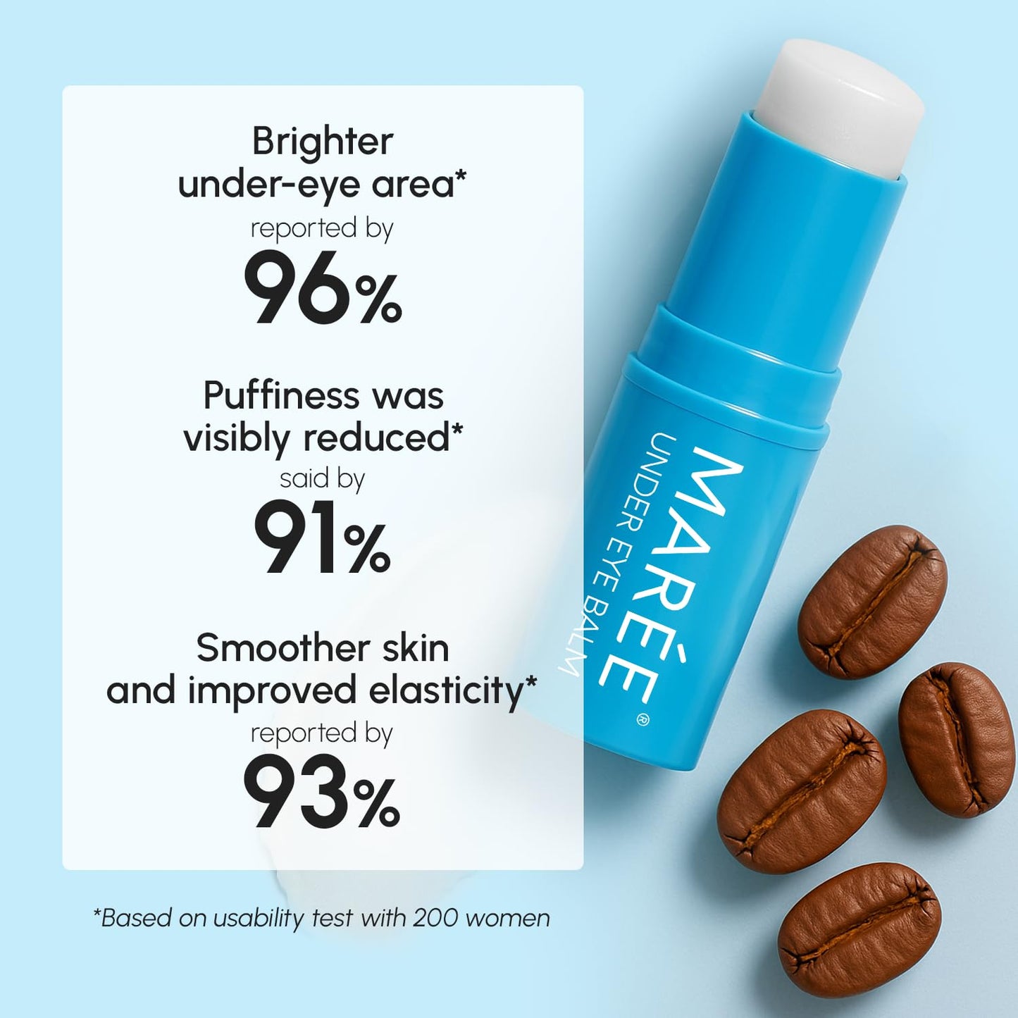 MAREE Under Eye Balm Stick Hydrating – Retinol Caffeine Under Eye Brightener Stick for Older Women – Collagen Undereye Cream - Maple Wellness Supplements