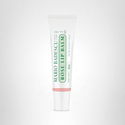 Mario Badescu Moisturizing Rose Lip Balm for Dry Cracked Lips, Infused with Coconut Oil and Shea Butter - Maple Wellness Supplements