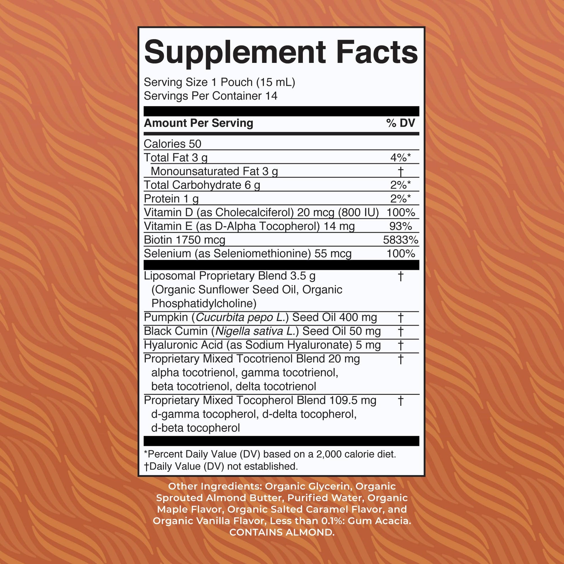 MaryRuth Organics Hair Growth Vitamins, Sugar & Gluten Free, Liquid Hair Vitamins with Vitamin D3, Vitamin E Biotin Hyaluronic Acid, Selenium for Hair & Skin Care Vegan, Non-GMO, 14-0.5 Fl Oz Pouches - Maple Wellness Supplements