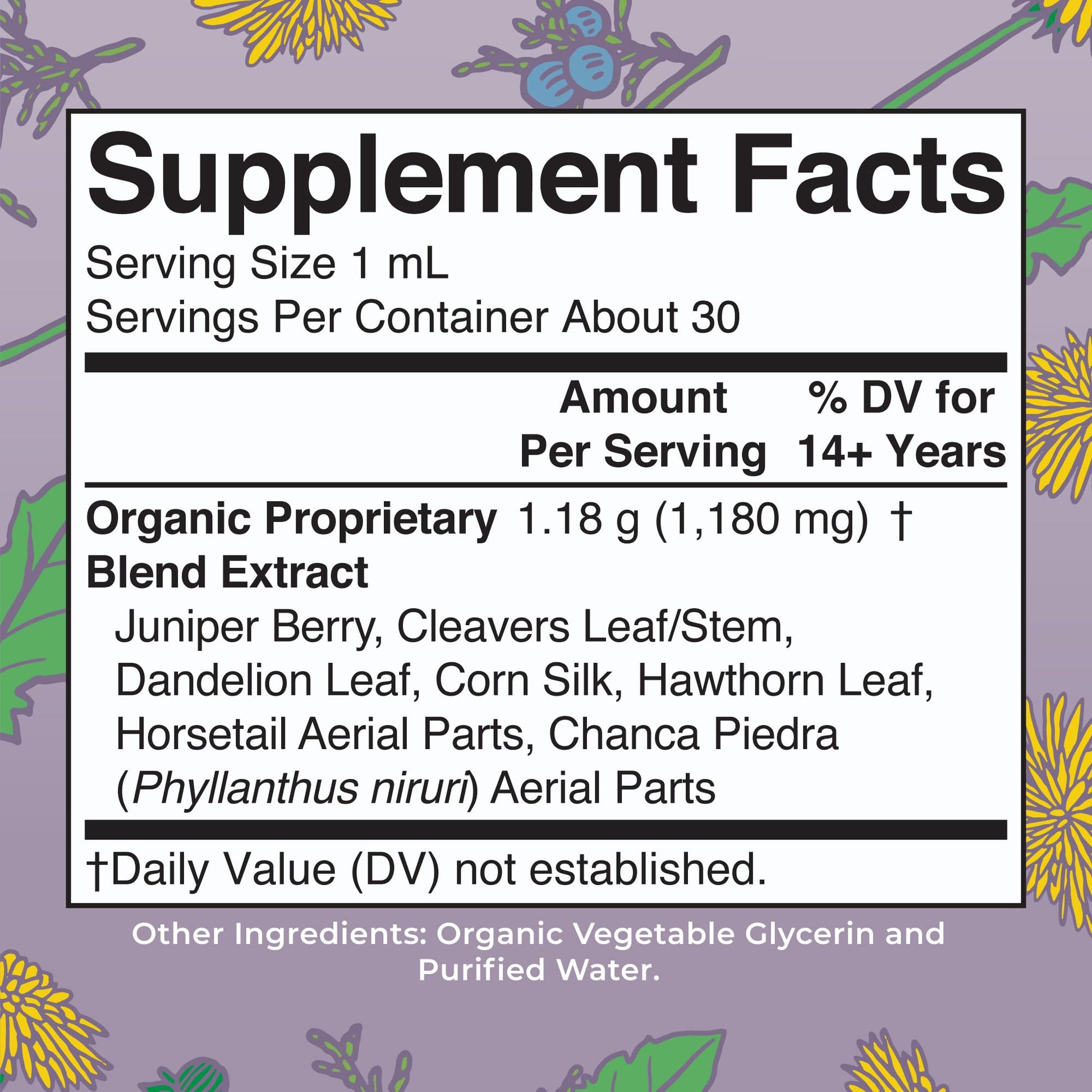 MaryRuth Organics Herbal Supplement Drops | Support Renal & Urinary Systems | Juniper Berry | Cleavers | Dandelion | Hawthorn | Horsetail & Chanca Piedra | Vegan | Non-GMO | 1 Fl Oz - Maple Wellness Supplements