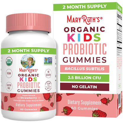 MaryRuth Organics Kids Probiotics for Digestive Health | USDA Probiotic Gummies | 2 Month Supply | Kids Probiotics | Immune Support | Gut Health Supplement | Vegan | Non-GMO | Gluten Free | 60 Count - Maple Wellness Supplements