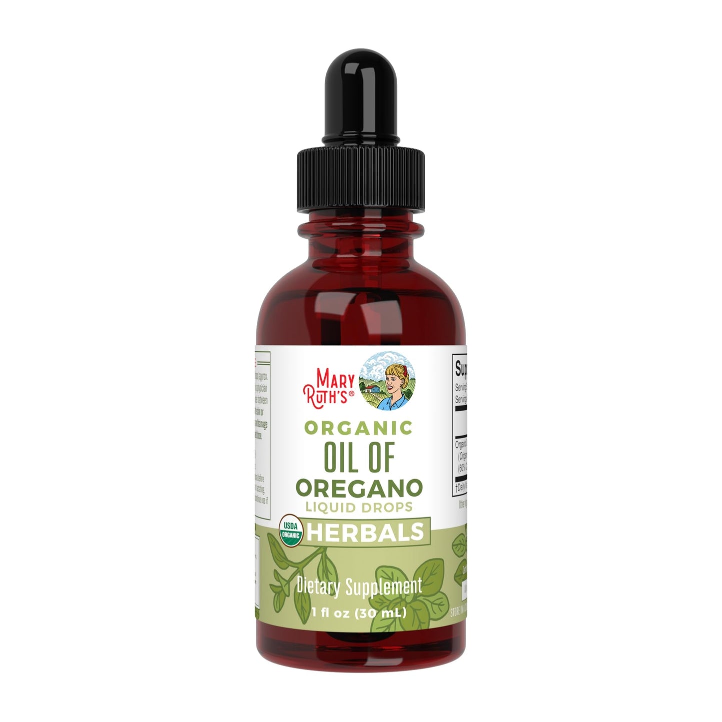 MaryRuth Organics Oregano Oil Drops | 6 Month Supply | USDA Organic Oil of Oregano Liquid | Herbal Blend for Immune Support | Digestive Health | Overall Health - Maple Wellness Supplements