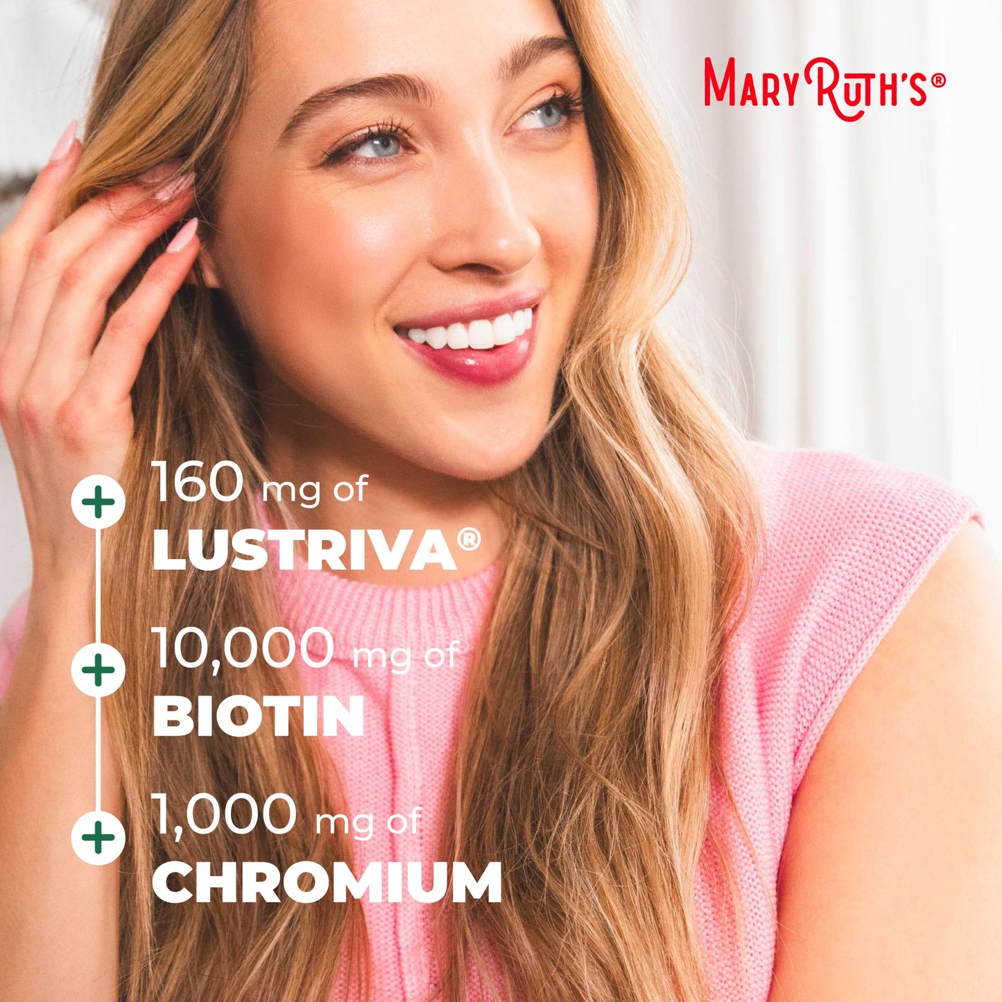 MARYRUTH'S Liquid Multivitamin + Hair Growth | Biotin 10000mcg | Lustriva Hair Growth Supplement | Clinically Tested in Women for Thicker Hair - Maple Wellness Supplements