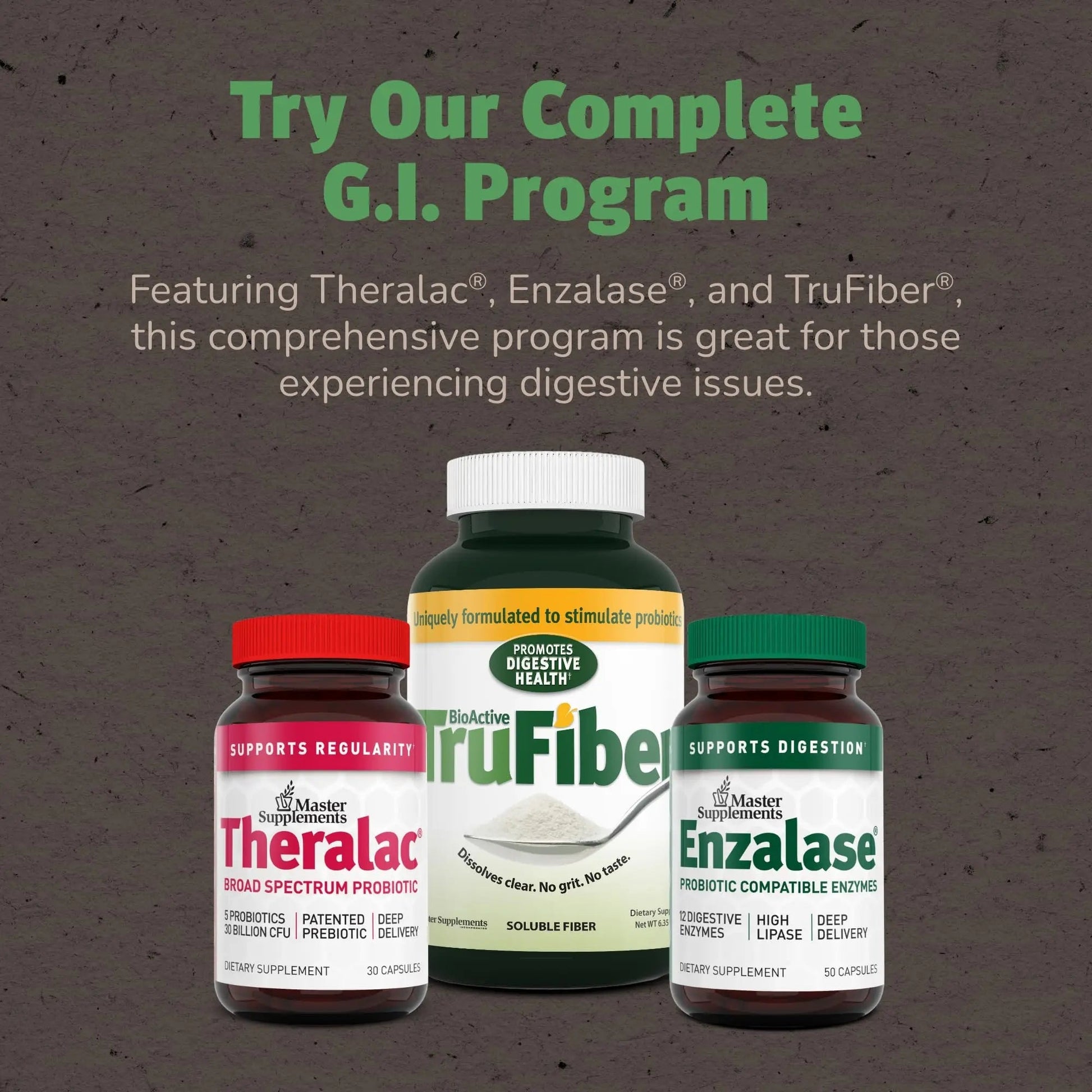 Master Supplements Theralac - 30 Capsules, Pack of 3 - Multi-Strain Probiotic for Optimal Gut Health + Gas & Bloating Relief - Gluten Free - 90 Servings - Maple Wellness Supplements