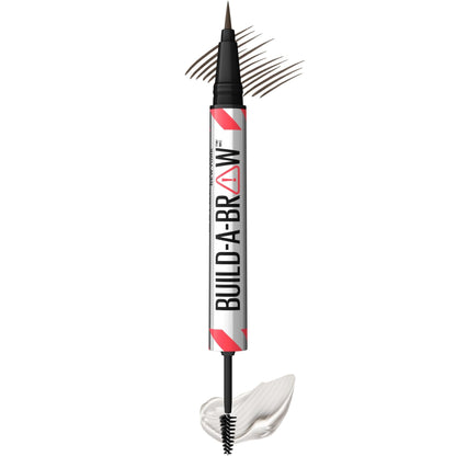 Maybelline Build-A-Brow 2-in-1 Brow Pen and Sealing Eyebrow Gel, Eyebrow Makeup for Real-Looking, Fuller Brows, Black Brown, 1 Count - Maple Wellness Supplements