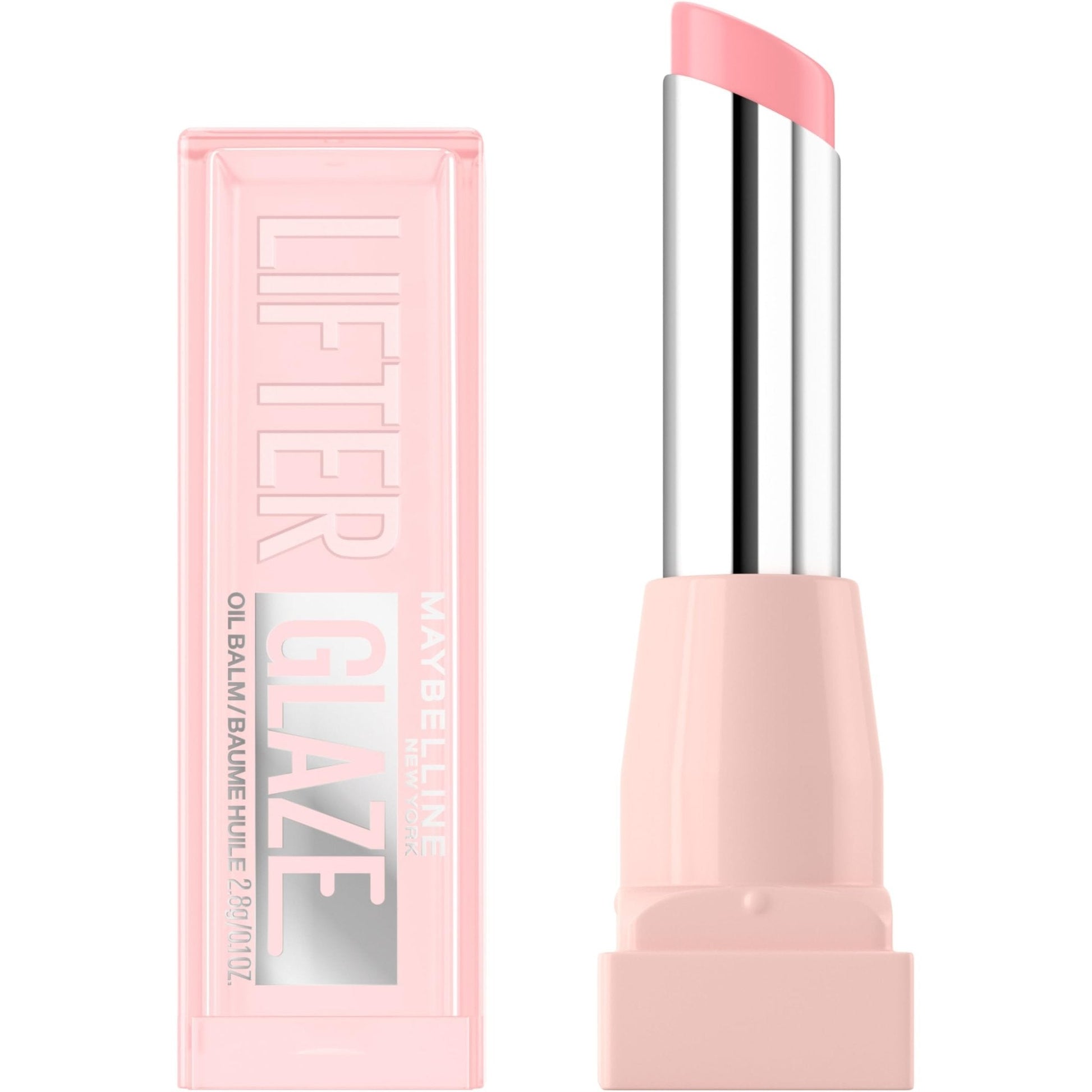 MAYBELLINE Lifter Glaze Oil Balm with Hyaluronic Acid and Hydrating Oil Blend, Lip Balm with 24HRs of Smooth, Moisturizing Shine, Pink Drip (Sheer Baby Pink) - Maple Wellness Supplements