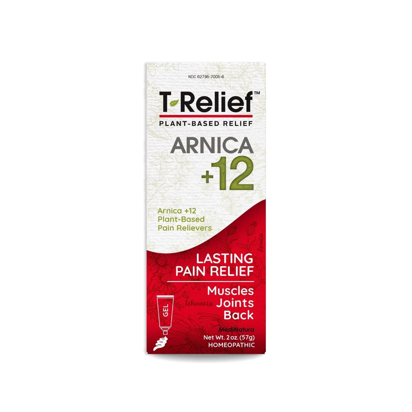 MediNatura T-Relief Extra Strength Discomfort Relief Gel-Extra-Strength Arnica Gel for Fast-Acting Relief-Supports Mobility & Body Aches-Homeopathic & Plant-Based-Paraben-Free-Non-Sticky - 2 oz - Maple Wellness Supplements