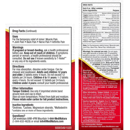 MediNatura T-Relief Extra Strength Pain Relief Arnica +12 Plant-Based Pain Relievers 100ct Tablets T-Relief Extra Strength Pain Relief 3oz Cream Bundle - Maple Wellness Supplements