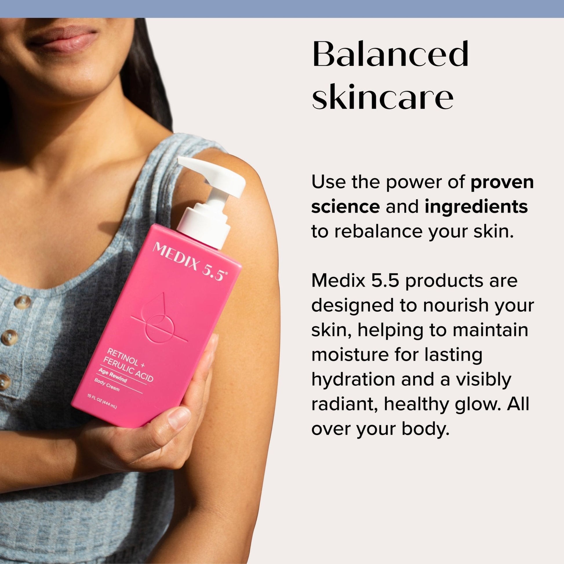 Medix 5.5 Retinol Body Lotion Firming Moisturizer | Crepey Skincare Treatment - Maple Wellness Supplements