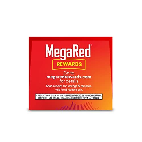 Megared Omega-3 Fish Oil + High Absorption Krill Oil 500mg Softgels, MegaRed Advanced 4in1 (80 count in a bottle) Concentrated Omega-3 Fish - Maple Wellness Supplements