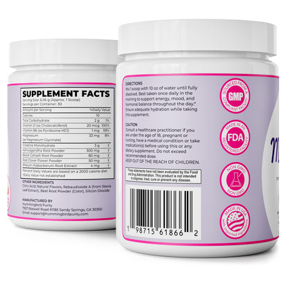 Meno Magic Menopause Support Drink – Raspberry Lemonade with Creatine, Herbs & Vitamins | 30 Servings - Maple Wellness Supplements