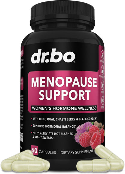 Menopause Supplements for Women Support Pills - Natural Menopause Relief for Hot Flashes, Night Sweats & Mood Swings with Dong Quai, Chasteberry & Black Cohosh - Hormone Balance for Women Supplement - Maple Wellness Supplements