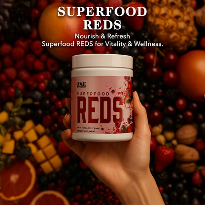 Mett Wellness Superfood REDS | 10.72 oz | With Vitamins A, C & E | Helps Maintain Nitric Oxide Levels | Supports Daily Wellness - Maple Wellness Supplements