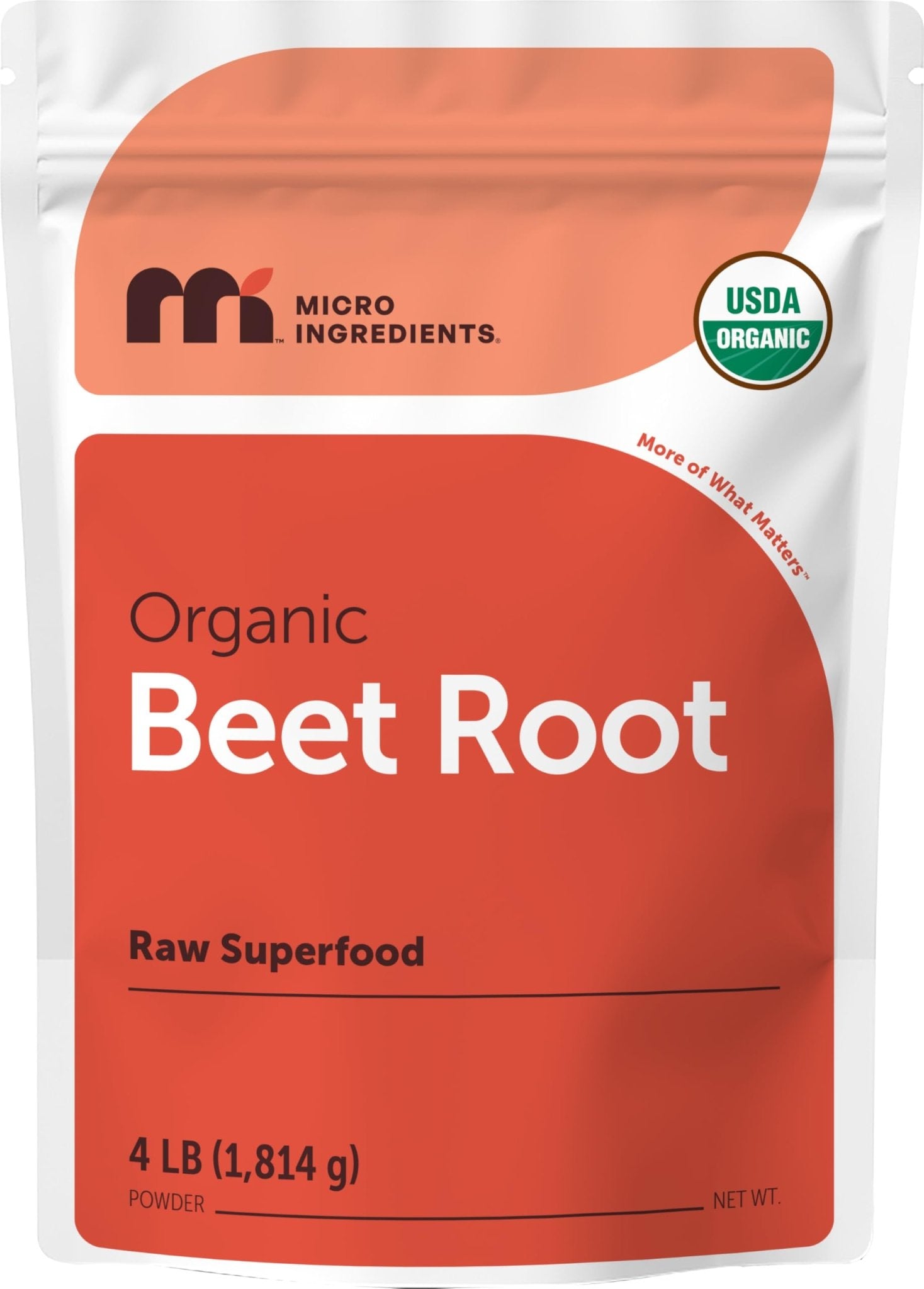 Micro Ingredients Organic Beet Root Powder, 4 Pounds | Cold Pressed, Water Soluble, High Concentrated Raw Beetroot Supplement | Natural Nitric Oxide Superfood Drink Mix - Maple Wellness Supplements