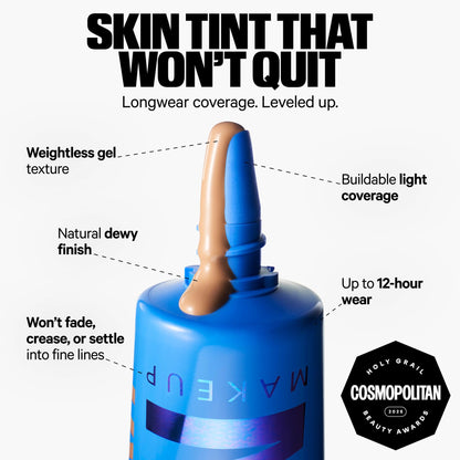 Milk Makeup Hydro Grip Hydrating Gel Skin Tint – 12HR Lightweight Buildable Coverage with Hyaluronic Acid for Natural Dewy Finish – Non-Comedogenic – 9 Medium Tan w/Warm Undertones, 1oz - Maple Wellness Supplements