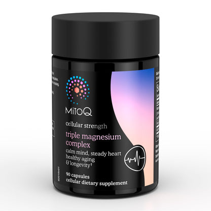 MitoQ Triple Magnesium Complex | Magnesium Glycinate, Taurinate, Oxide with GABA for Heart Health, Stress Management, & Deeper Sleep | High Absorption | 90 Capsules - Maple Wellness Supplements