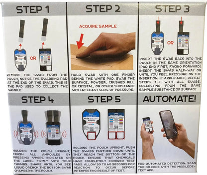 MobileDetect Pouch Residue Detection Multi-Drug Test Kit - Rapid Surface Residue Detector - Maple Wellness Supplements