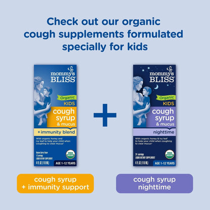 Mommy's Bliss Children's Pain and Fever Reducer, Kids Acetaminophen, Dye Free, Delicious Mixed Berry Flavor, Ages 2+, 4 Fluid Ounces (Pack of 2) - Maple Wellness Supplements