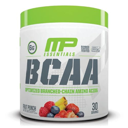 MusclePharm Essentials BCAA, Fruit Punch - 30 Servings - Maple Wellness Supplements
