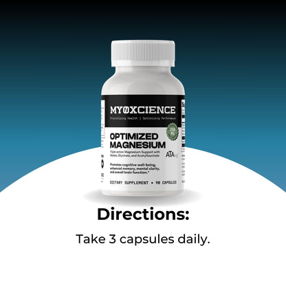 MYOXCIENCE Optimized Magnesium Glycinate + Magnesium Taurate (as ATAmag®) for High Brain Bioavailability to Support Stress Relief and Sleep | 30 Servings - Maple Wellness Supplements