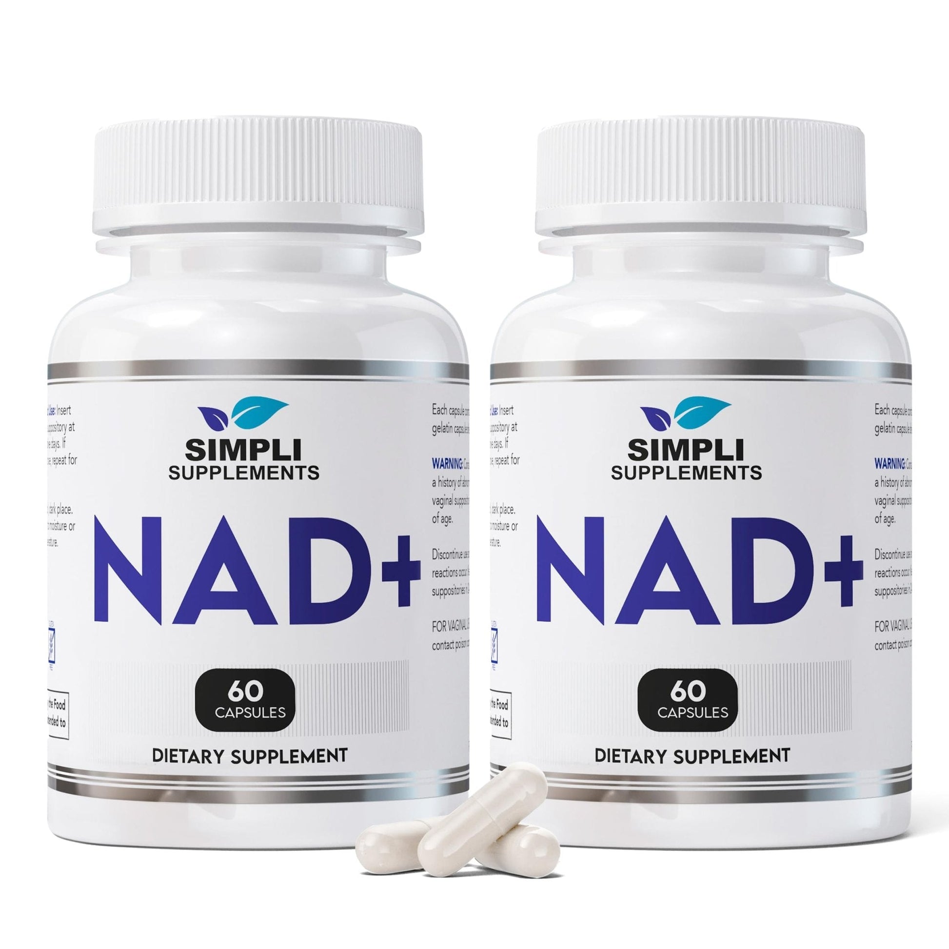NAD Supplement for Anti-Aging and Cell Regeneration | NAD Booster 500mg Per Serving | NMN Supplement Alternative | Similar to Nicotinamide Riboside | 120 Capsules (2 Month Supply) - Maple Wellness Supplements