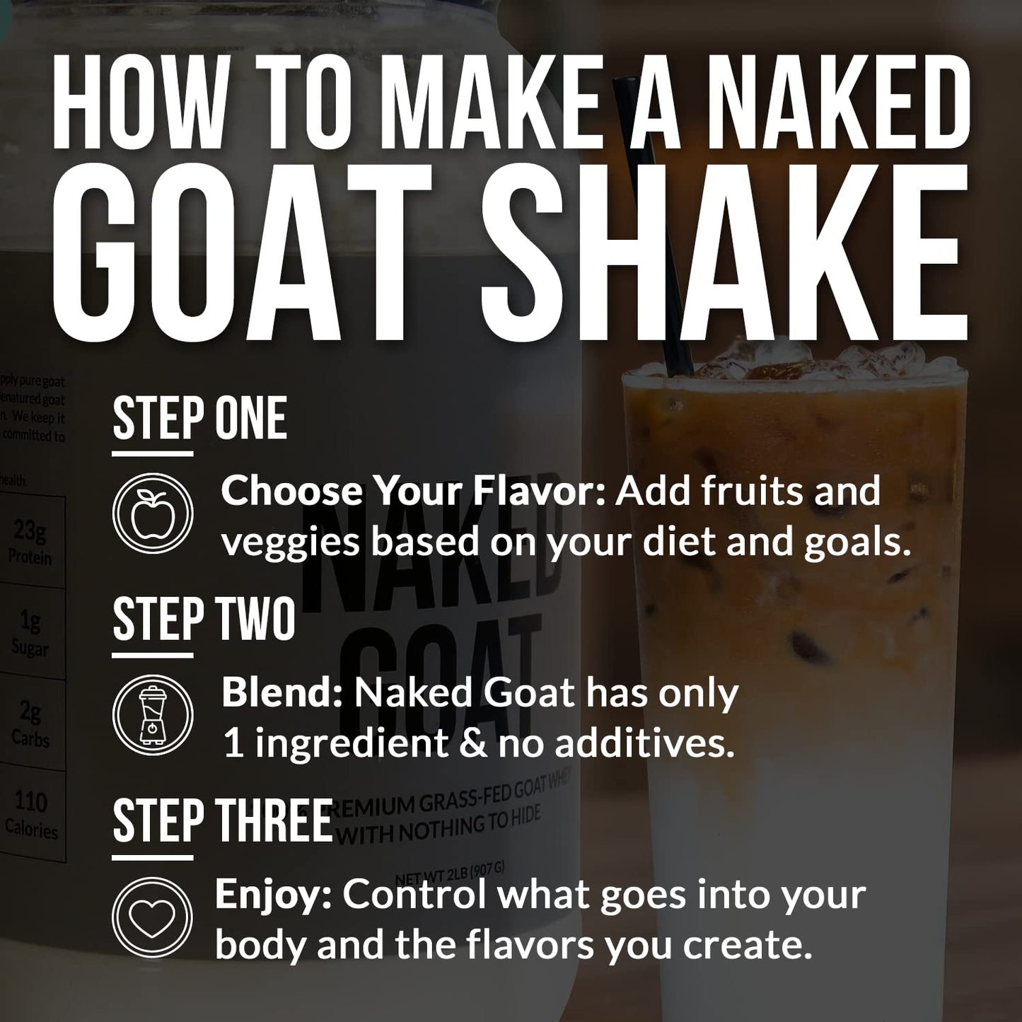 NAKED nutrition Naked Goat - Pasture Fed Goat Whey Protein Powder from Small-Herd - Maple Wellness Supplements