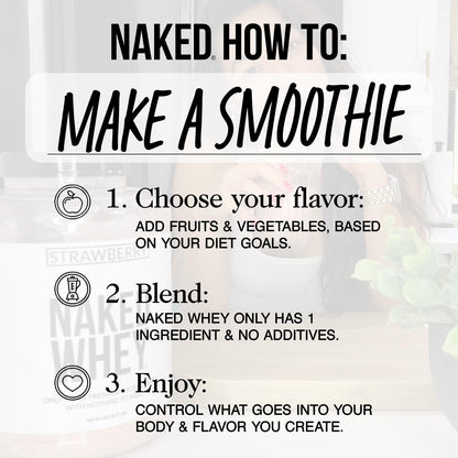NAKED Whey 1Lb - Only 1 Ingredient, Grass Fed Whey Protein Powder, NSF Certified, Undenatured, No Gmos, No Soy, Gluten Free - Maple Wellness Supplements